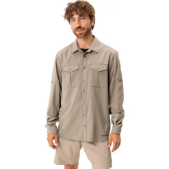 Chemise de rando Vaude Men's Rosemoor L/S Shirt II Linen Uni