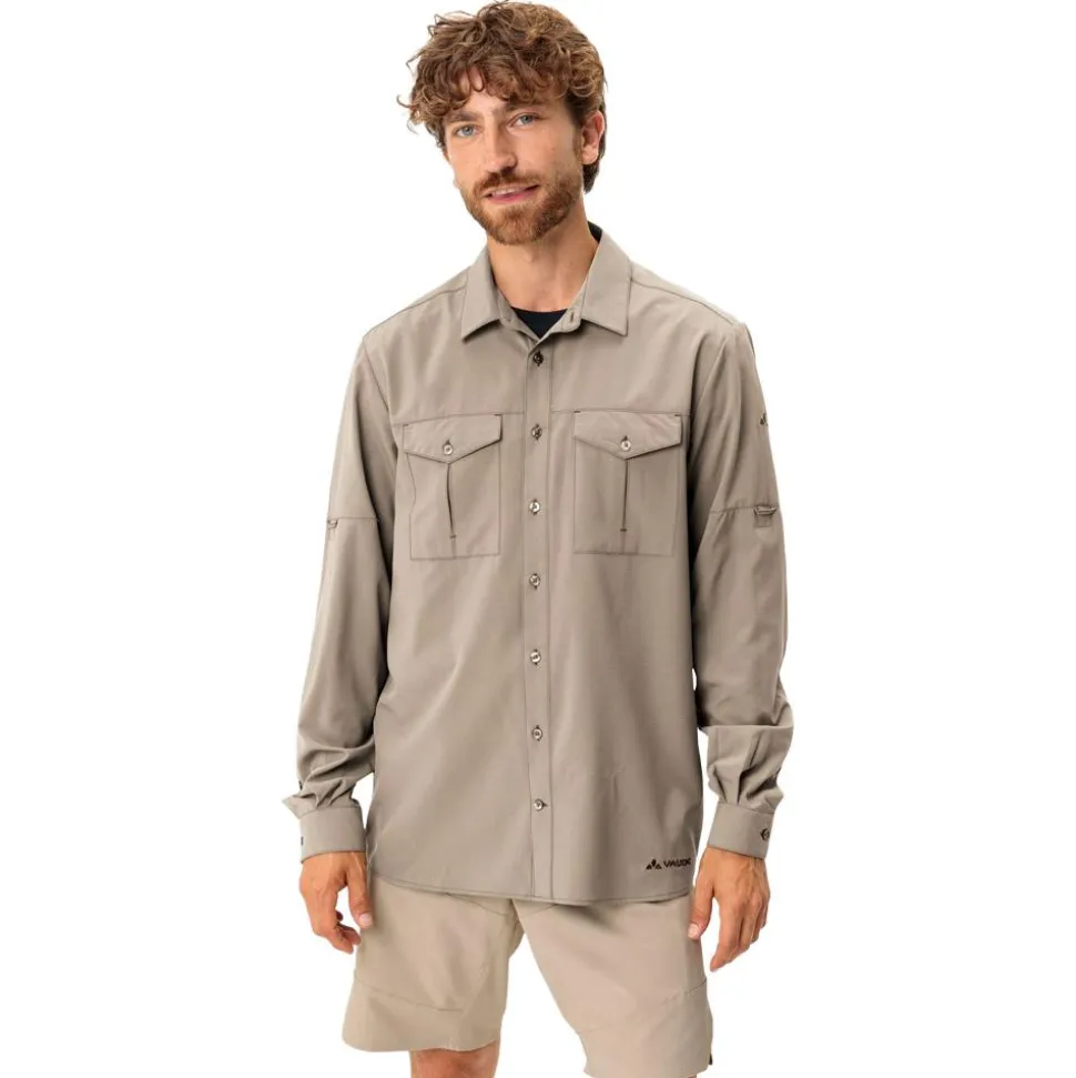 Chemise de rando Vaude Men's Rosemoor L/S Shirt II Linen Uni