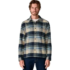 Chemise Patagonia Fjord Flannel Shirt Hibernate Sunken Blue