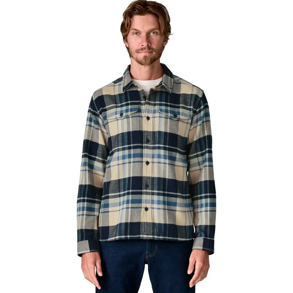 Chemise Patagonia Fjord Flannel Shirt Hibernate Sunken Blue