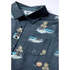Chemise Vissla Tres Palmas Eco Short Sleeve Shirt Phantom