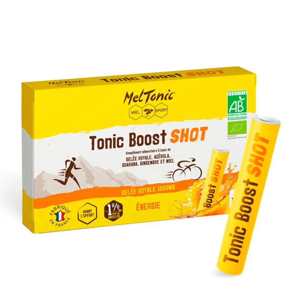 Complément Alimentaire Meltonic Tonic Boost Shot Bio Miel Gingembre Gelée Royale Acérola Guarana