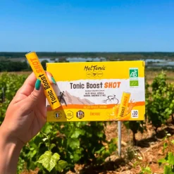 Complément Alimentaire Meltonic Tonic Boost Shot Bio Miel Gingembre Gelée Royale Acérola Guarana