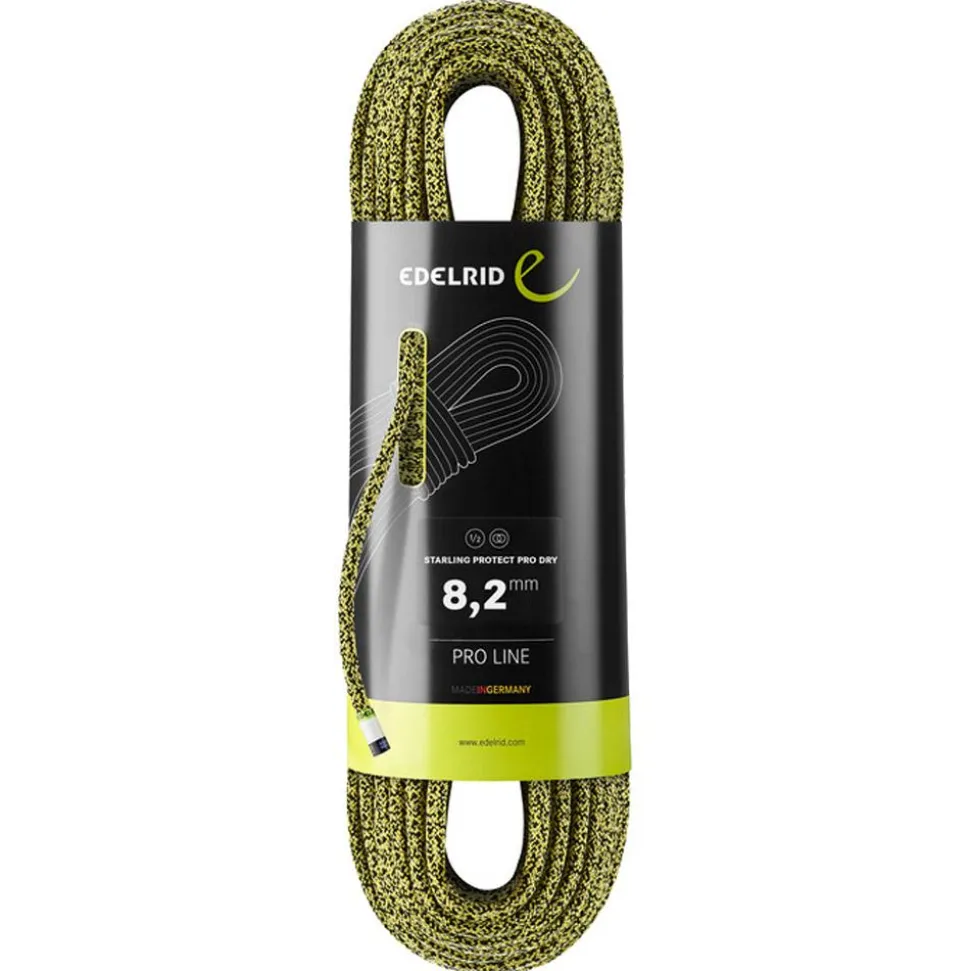 Corde Edelrid Starling Protect Pro Dry 8.2mm Yellow Night