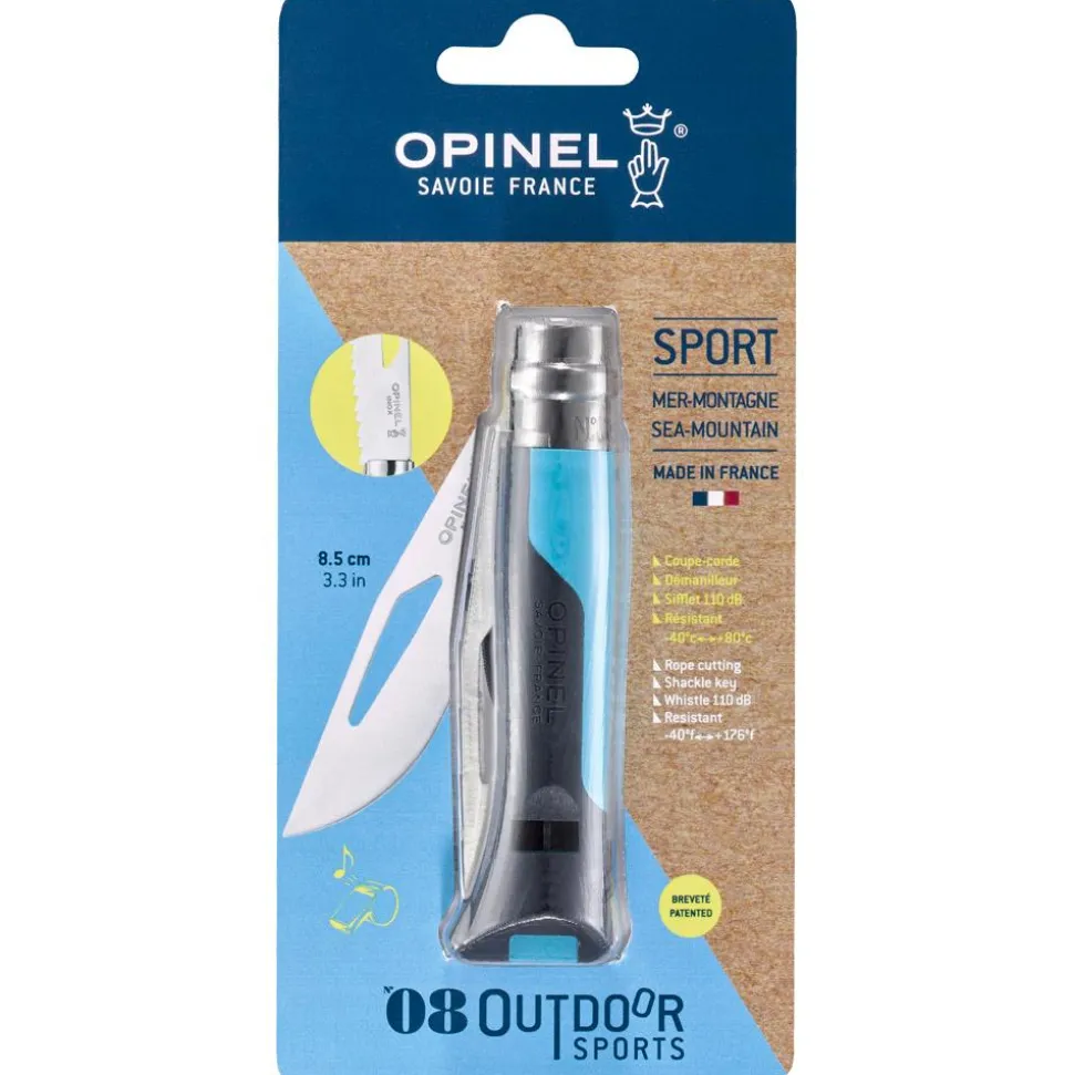 Couteaux Opinel N°8 Outdoor Blister Soft Bleu