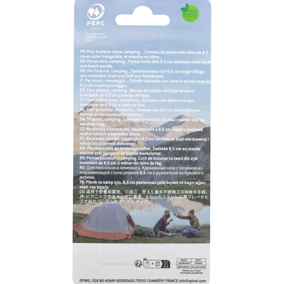 Couteaux Opinel N°8 Sport Grave Blister Ski