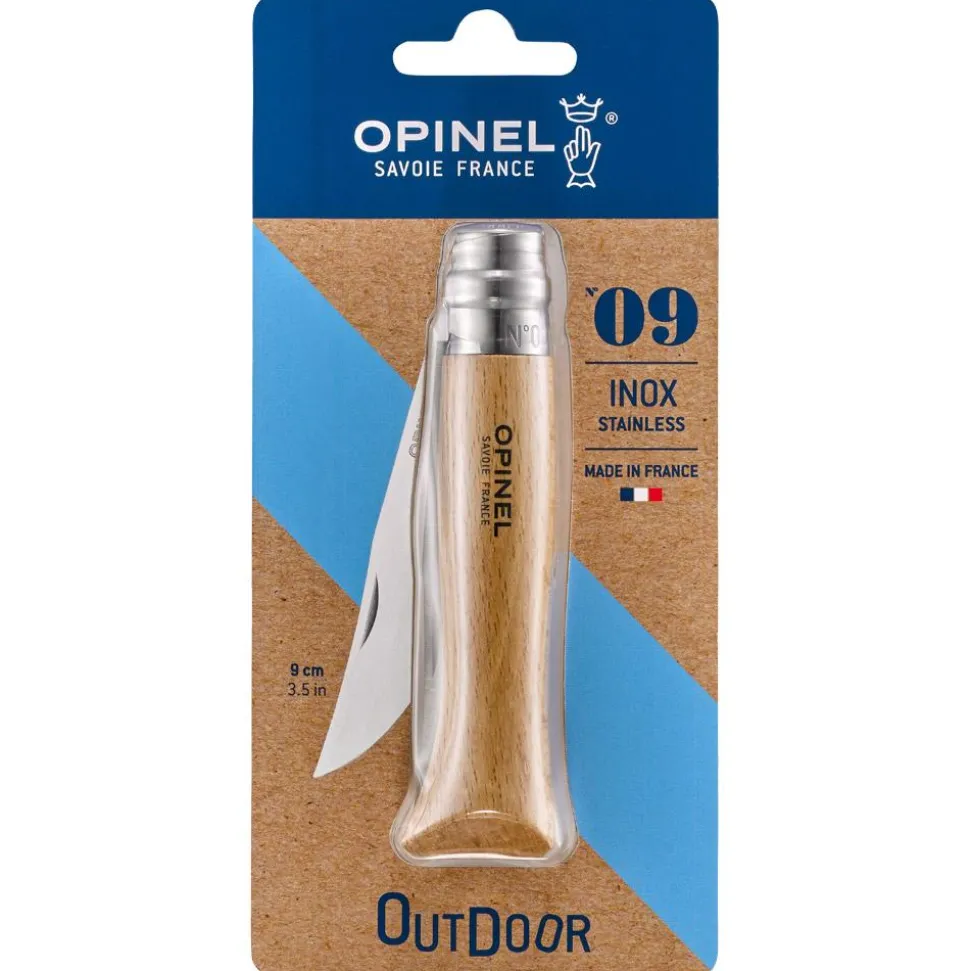 Couteaux Opinel N°9 VRI Blister Hêtre Inox