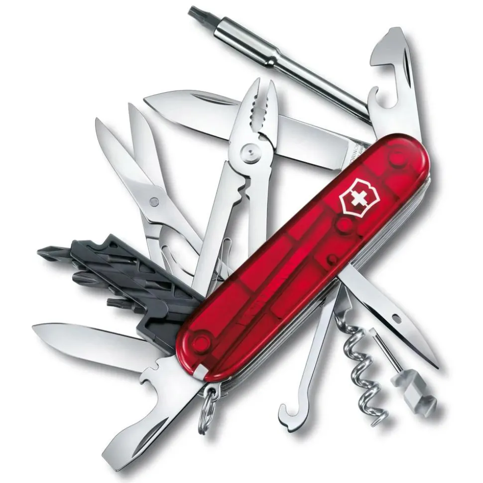 Couteaux Victorinox Cyber Tool M Red Translucide