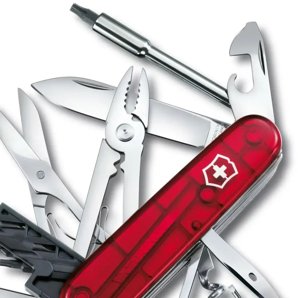Couteaux Victorinox Cyber Tool M Red Translucide