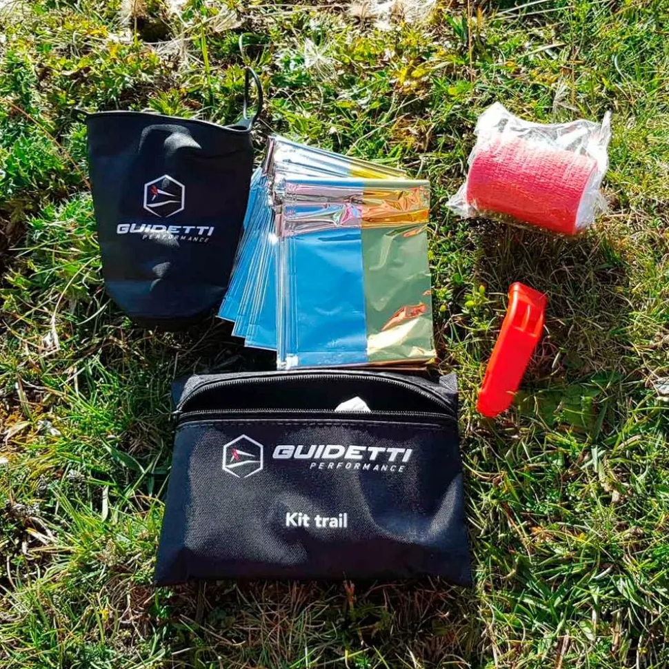 Couverture de survie Guidetti Kit Trail Black Red