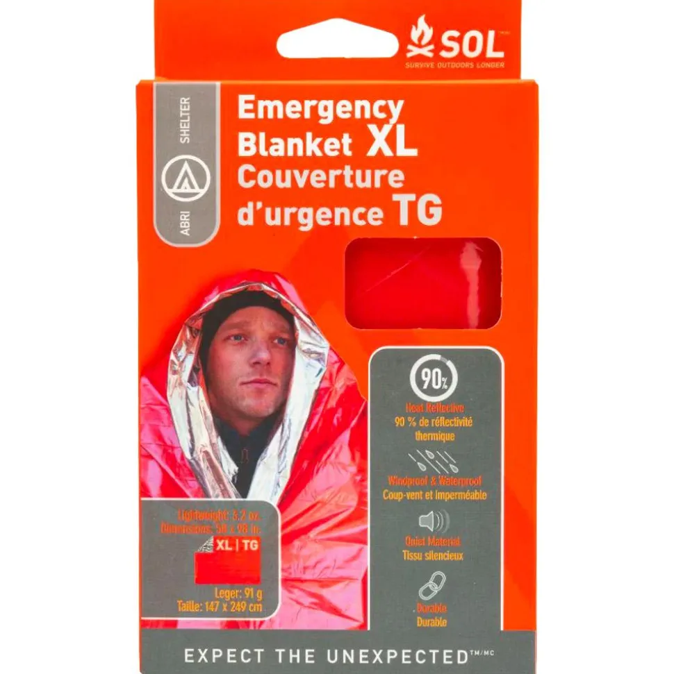 Couverture de survie SOL Emergency Blanket Double Orange
