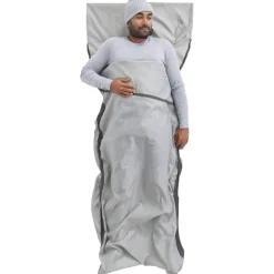 Drap de sac Sea To Summit Silk Blend Rectangular w/ Pillow Sleeve Light Grey