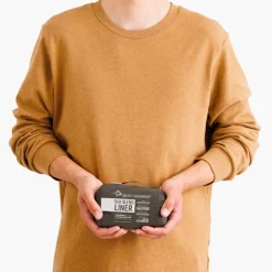 Drap de sac Sea To Summit Silk Blend Rectangular w/ Pillow Sleeve Light Grey