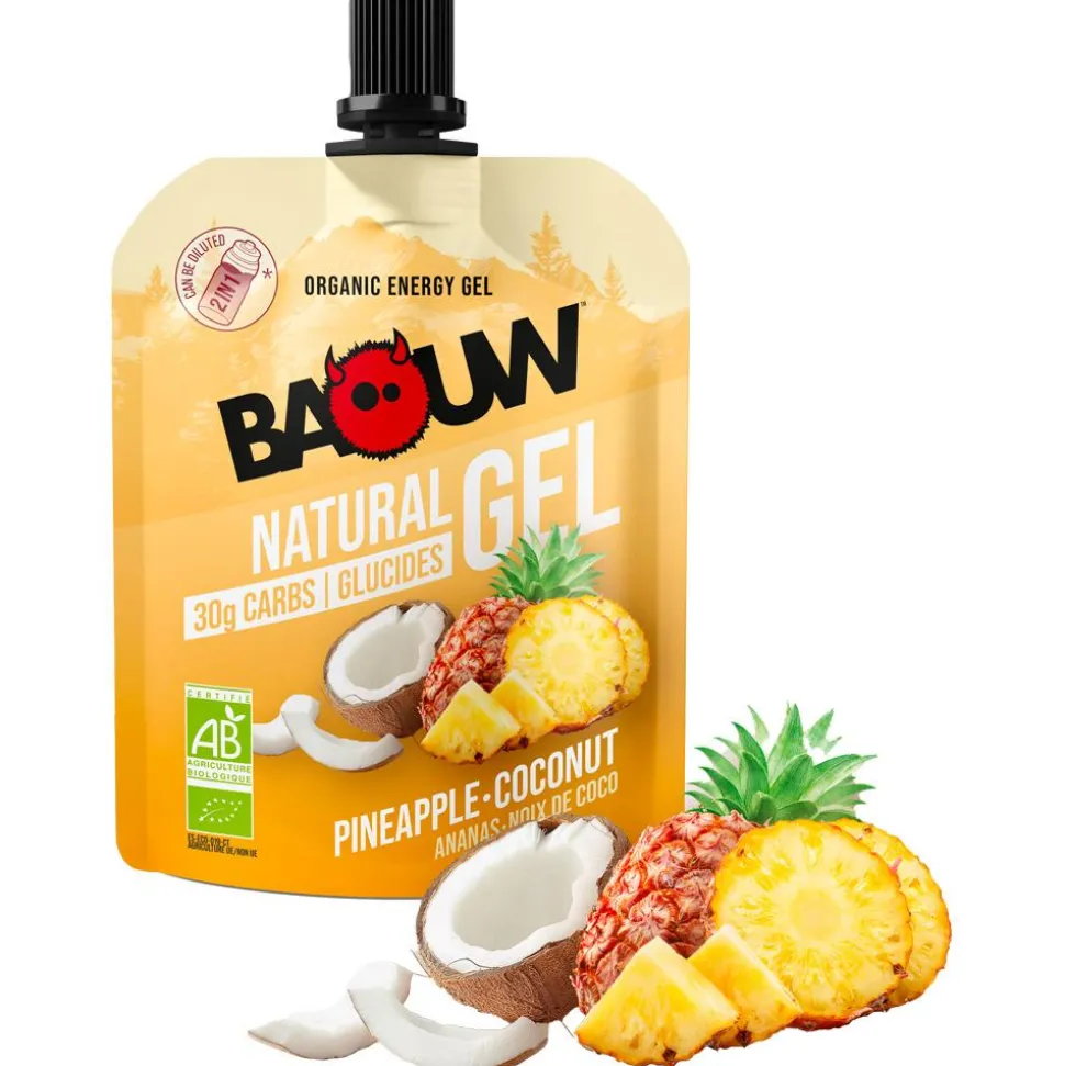 Gel Energétique Baouw Gel Naturel Bio 85 g. Ananas Noix De Coco