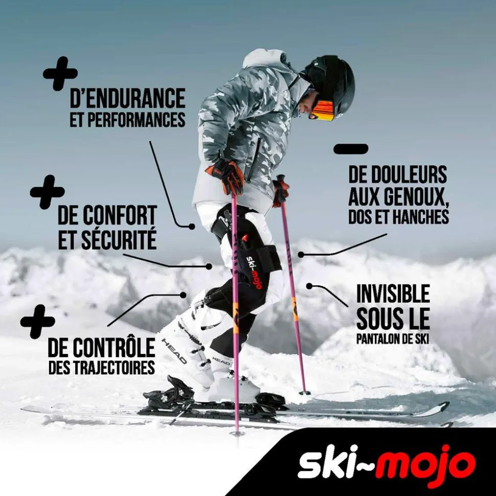 Genouillères Ski Mojo Exosquelette Complet