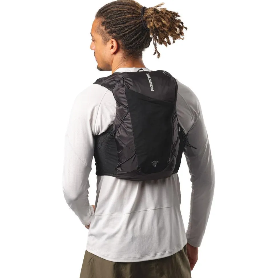 Gilet Trail Salomon Active Skin 12 Set Black Metal