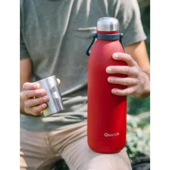 Gourde Qwetch Titan 1.5L Matt Granite Rouge