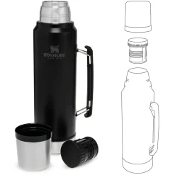 Gourde Stanley The Legendary Classic Bottle 1.0L Matte Black Pebble