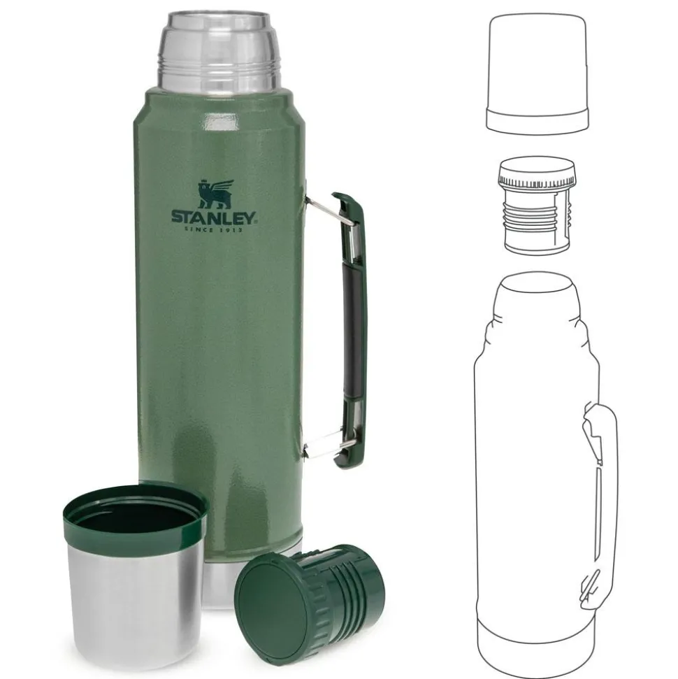 Gourde Stanley The Legendary Classic Bottle 1.0L Hammertone Green