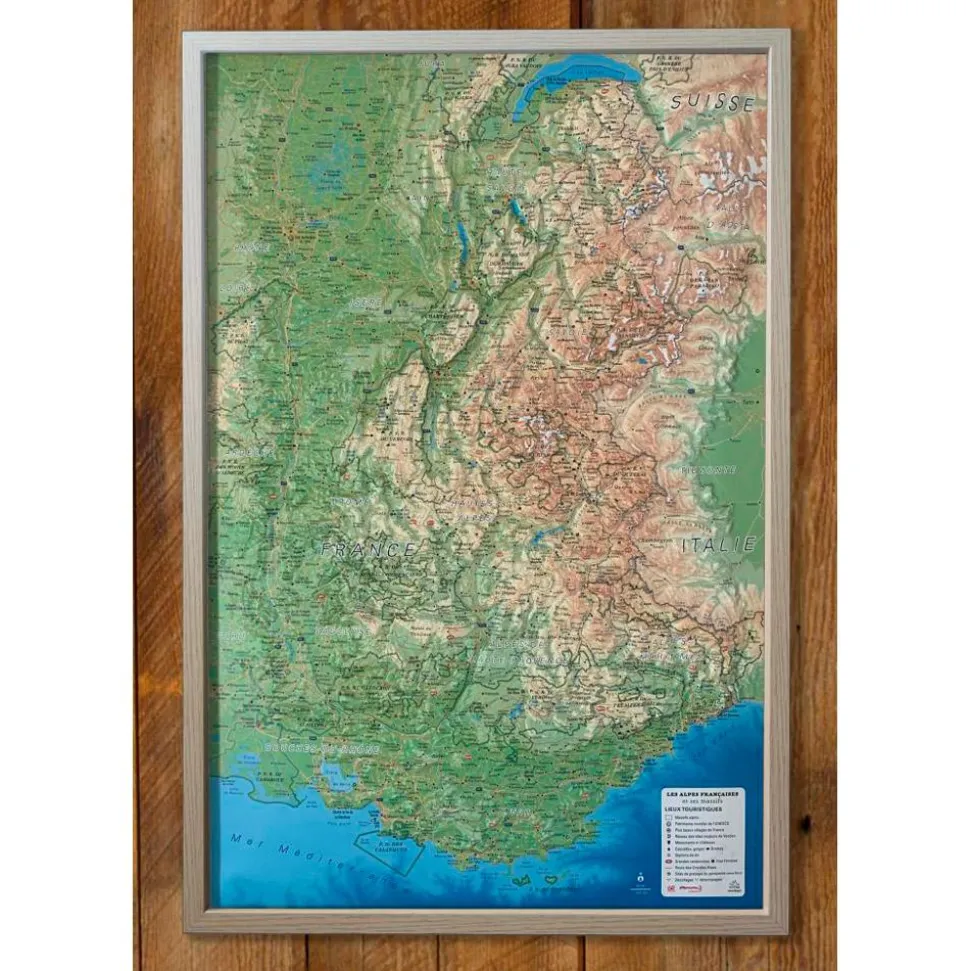 Les Alpes Françaises Et Ses Massifs Alpins + Cadre