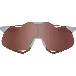 Lunettes de soleil 100% Hypercraft Xs Matte Stone Grey Hiper Crimson Silver Mirror Lens