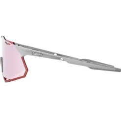 Lunettes de soleil 100% Hypercraft Xs Matte Stone Grey Hiper Crimson Silver Mirror Lens