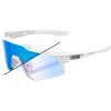 Lunettes de soleil 100% Speedcraft Xs Bastille Pearl White Glitter Blue Mirror Photochromic Lens