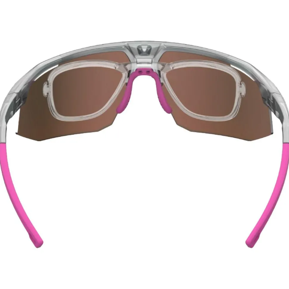 Lunettes de soleil AZR Arrow Rx Crystal Grise Vernie Rose Multicouche Rose