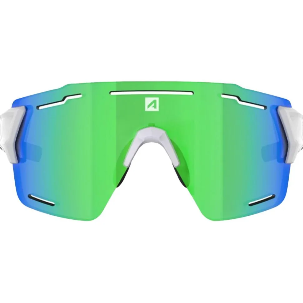 Lunettes de soleil AZR Aspin 2 Rx Blanche Mate Noir Multicouche Vert