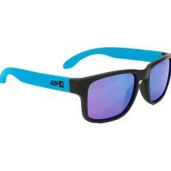 Lunettes de soleil AZR Cool Noire Mate Bleue Multicouche Bleu