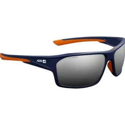 Lunettes de soleil AZR Elite Bleue Mate Orange Polarisant Gris Miroir