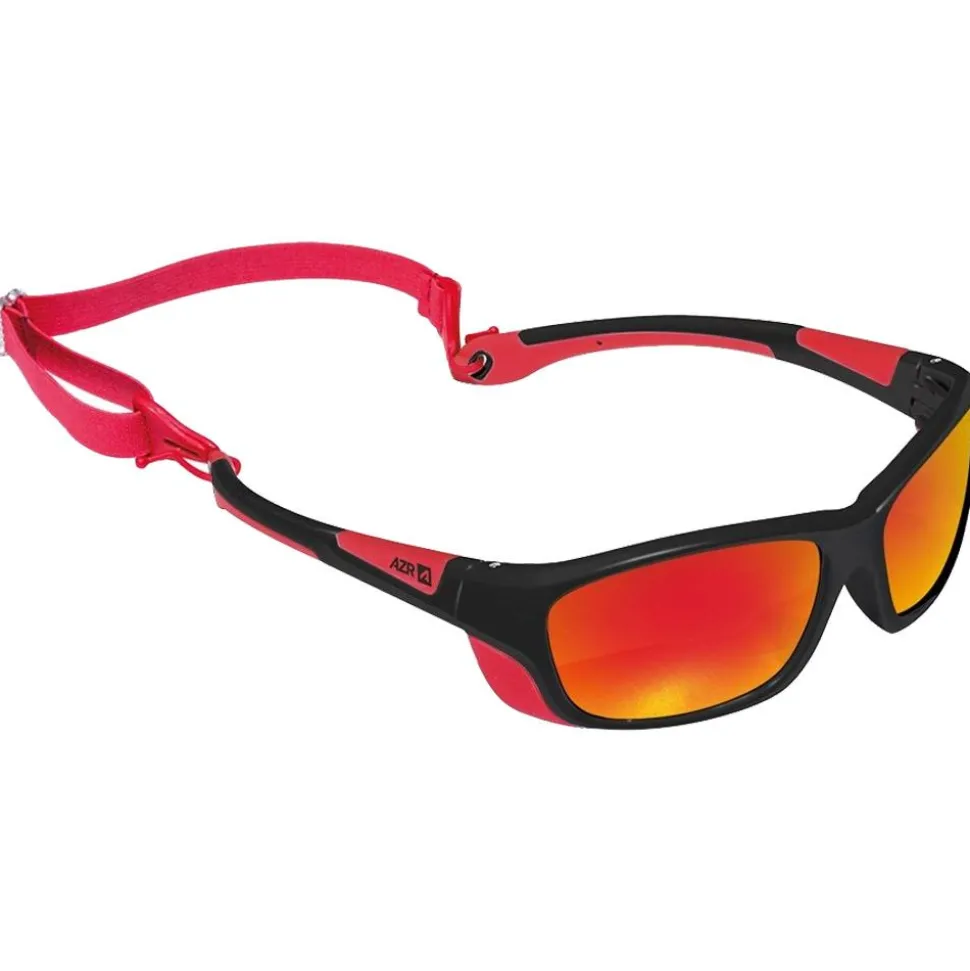 Lunettes de soleil AZR Esprit Noire Mat Rouge Multicouche Rouge