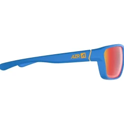 Lunettes de soleil AZR Flash Bleue Mate Multicouche Rouge