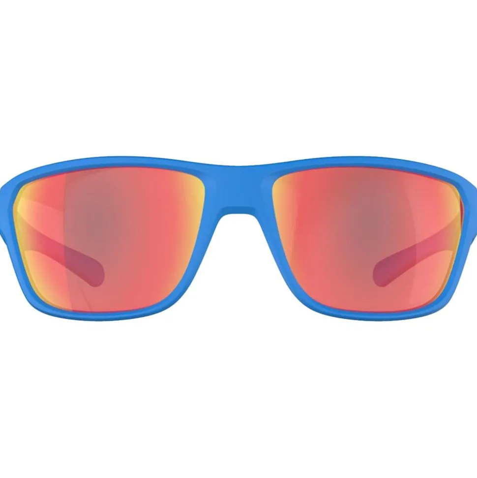 Lunettes de soleil AZR Flash Bleue Mate Multicouche Rouge