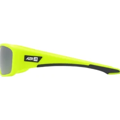 Lunettes de soleil AZR Nouméa Jaune Fluo Gris Miroir Polarized