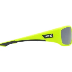 Lunettes de soleil AZR Nouméa Jaune Fluo Gris Miroir Polarized
