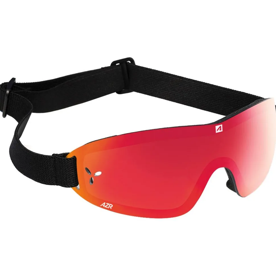 Lunettes de soleil AZR Océan Noir Mate Multicouche Rouge