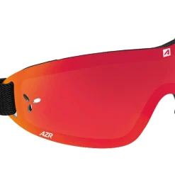 Lunettes de soleil AZR Océan Noir Mate Multicouche Rouge