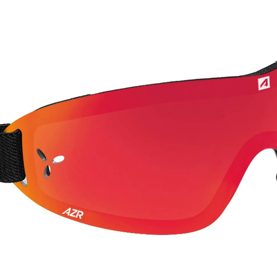 Lunettes de soleil AZR Océan Noir Mate Multicouche Rouge