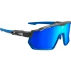 Lunettes de soleil AZR Pro Race Rx Noire Mate Bleue Multicouche Blue