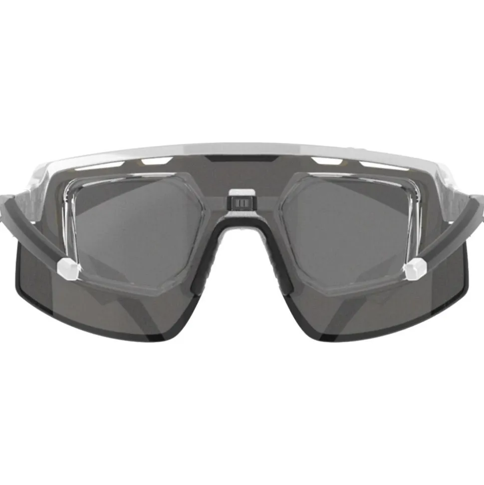 Lunettes de soleil AZR Speed Rx Blanche Vernie Noire Multicouche Gold