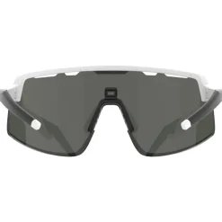 Lunettes de soleil AZR Speed Rx Blanche Mate Noir Multicouche Rouge