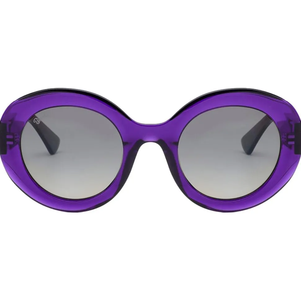 Lunettes de soleil Binocle Eyewear Bianca Shiny Purple Gradient Grey Polarized