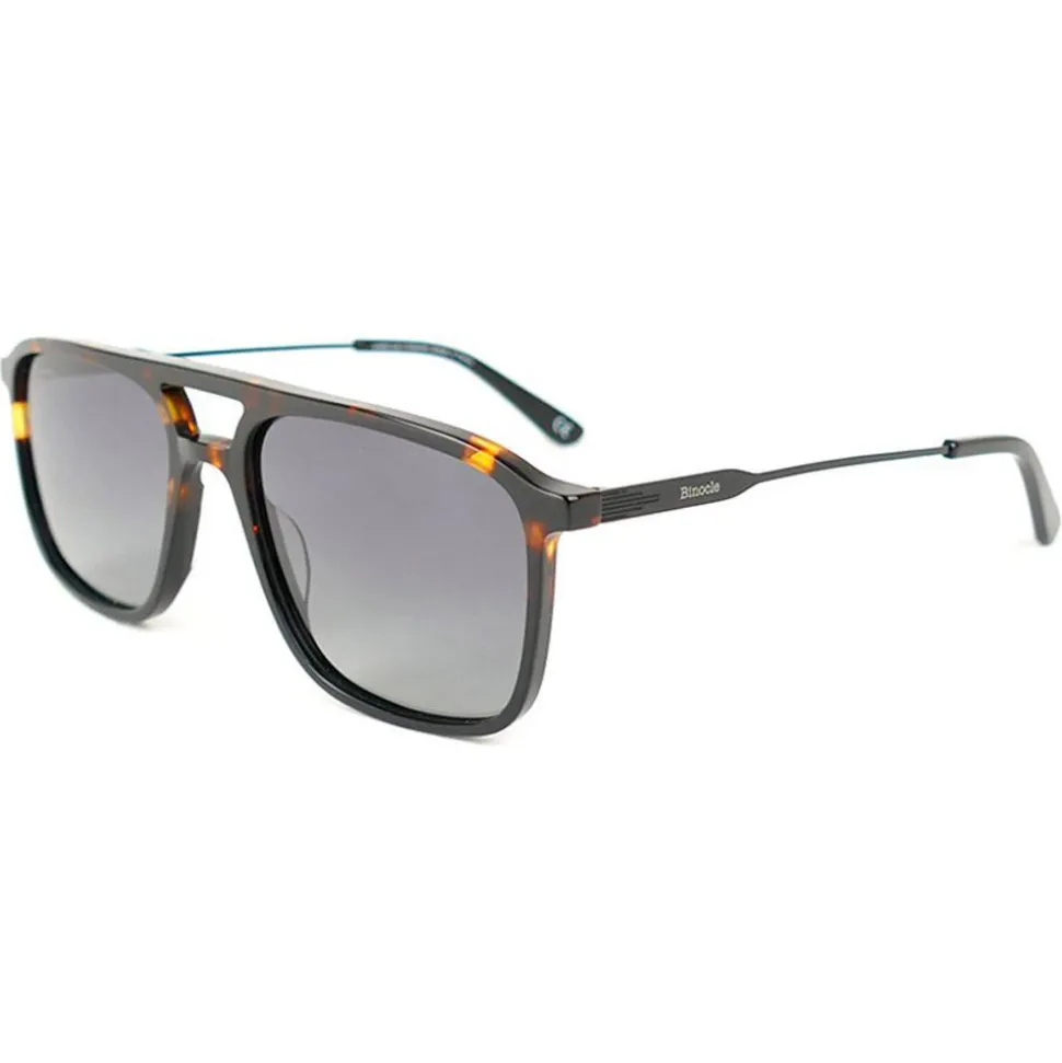 Lunettes de soleil Binocle Eyewear Milano Noir Tortoise Grey Polarized