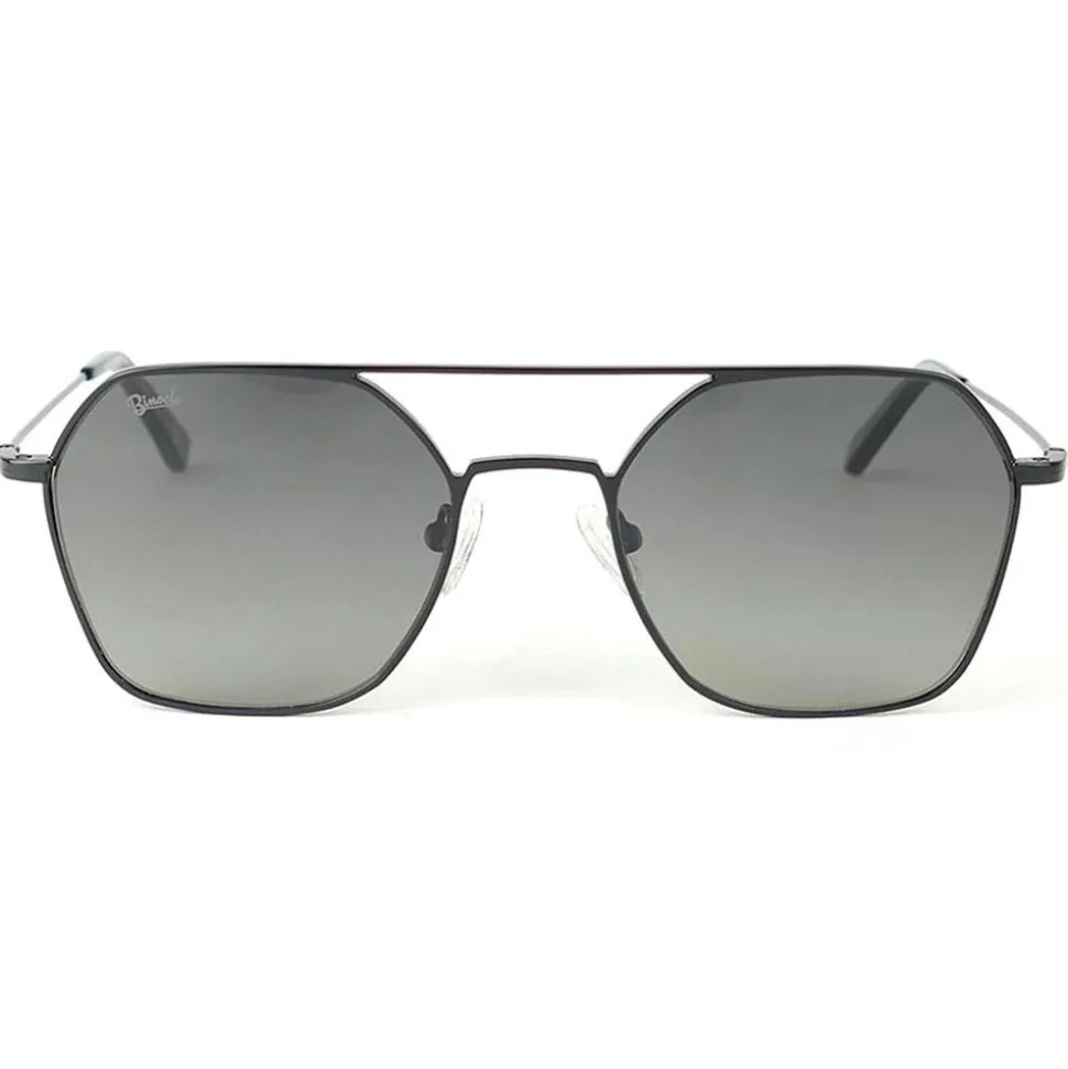 Lunettes de soleil Binocle Eyewear Lewis Black Mat Gradient Grey Polarized