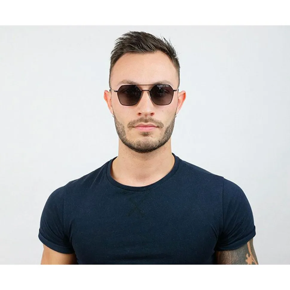 Lunettes de soleil Binocle Eyewear Lewis Black Mat Gradient Grey Polarized