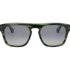 Lunettes de soleil Binocle Eyewear Stefano Shiny Green Wood Gradient Grey Polarized