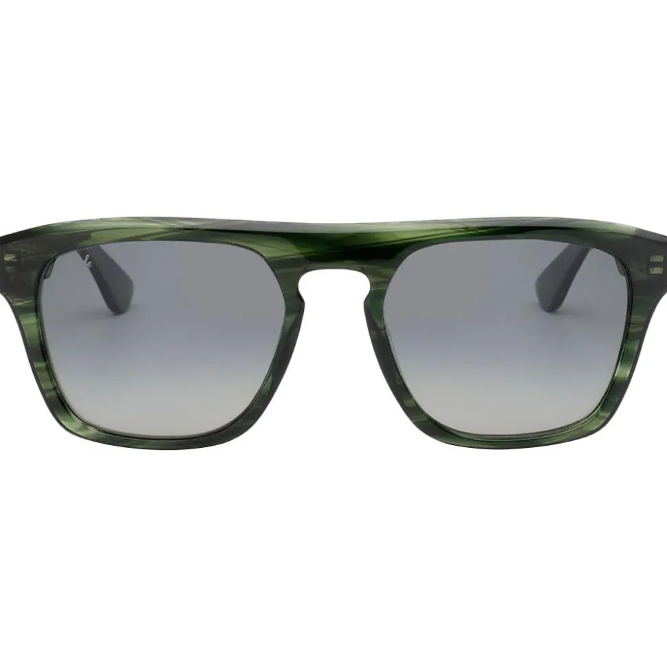 Lunettes de soleil Binocle Eyewear Stefano Shiny Green Wood Gradient Grey Polarized