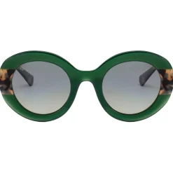 Lunettes de soleil Binocle Eyewear Bianca Shiny Tortoise Tokyo Kaki Gradient Grey Polarized