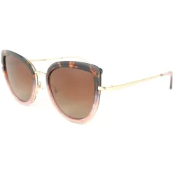 Lunettes de soleil Binocle Eyewear Giulia Shiny Gold Black Pink Tortoise Gradient Grey Polarized